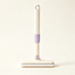 Milky White & Light Purple Mini Handheld Squeegee Mop - Small Cleaning Brush for Narrow Surfaces like Washbasins, Shower Rooms, etc.
