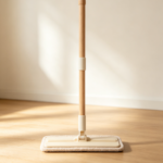 Natural Solid Wood Rod Nordic Style Squeegee Mop, Specially Designed for Japanese Solid Wood Floors
