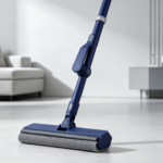 Navy Blue Multi-Joint Rotating Squeegee Mop - Foldable Cleaning Mop for Whole House Cleaning