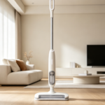 Milky White Soft-Light Smart Integrated Squeegee Mop - Modern Whole-House Multifunctional Dry and Wet Cleaning Mop